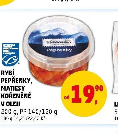 RYBÍ PEPŘENKY, MATJESY KOŘENĚNÉ V OLEJI
