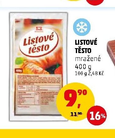 LISTOVÉ TĚSTO mražené