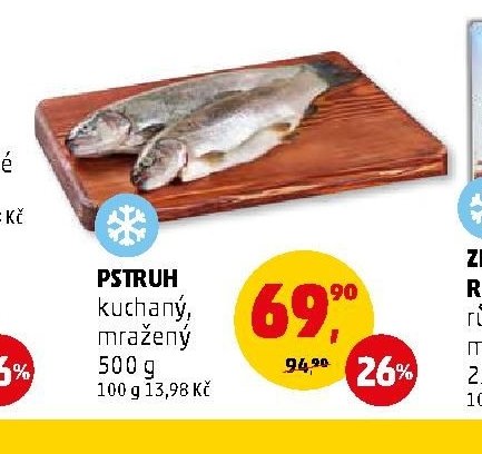 PSTRUH kuchaný, mražený
