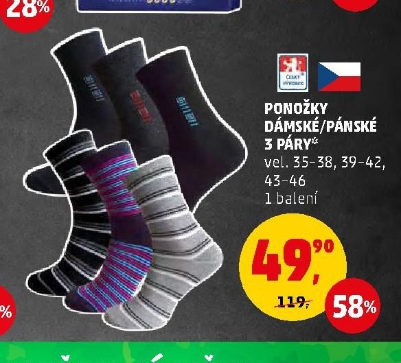 Ponožky dámské/pánské 3 páry