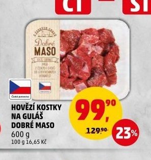 HOVĚZÍ KOSTKY NA GULÁŠ DOBRÉ MASO