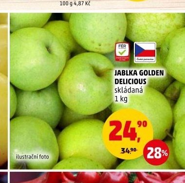 Jablka Golden Delicious