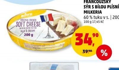 FRANCOUZSKÝ SÝR S BÍLOU PLÍSNÍ MILKERIA