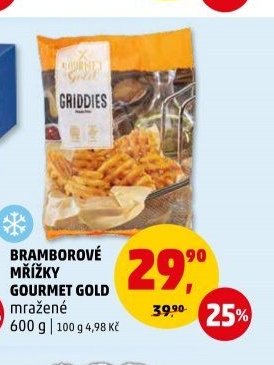 Bramborové mřížky Gourmet Gold mražené