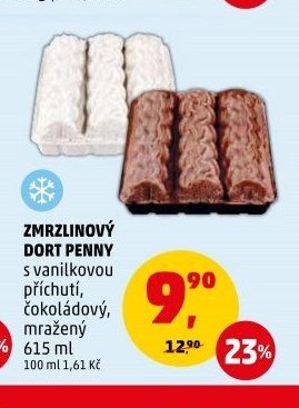 Zmrzlinový dort Penny s vanilkovou příchutí, čokoládový, mražený