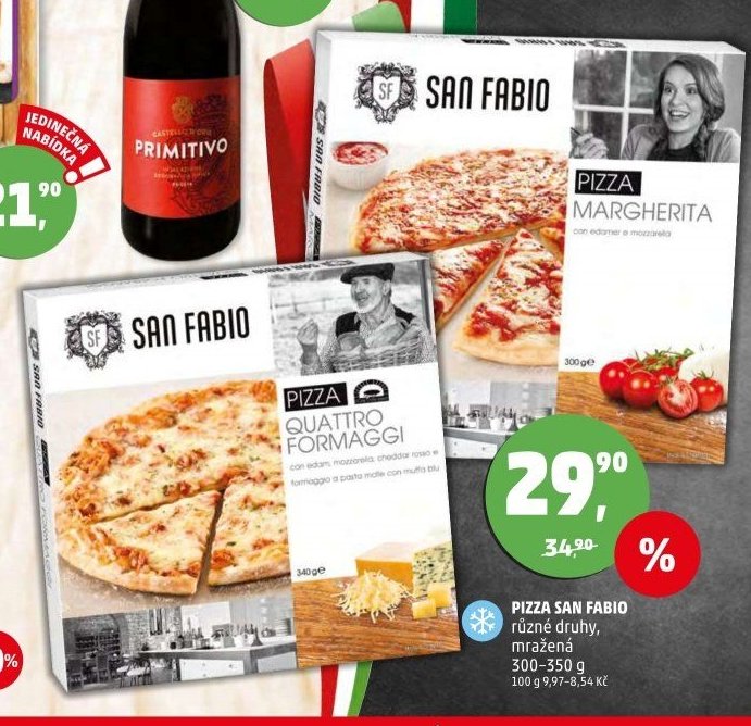 PIZZA SAN FABIO (MARGHERITA/QUATTRO FORMAGGI)