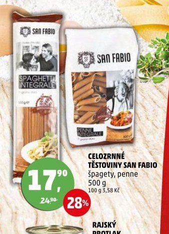 CELOZRNNÉ TĚSTOVINY SAN FABIO