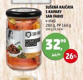 SUŠENÁ RAJČATA S KAPARY SAN FABIO
