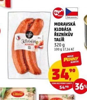Moravská klobása Řezníkův talíř