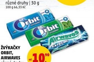 Žvýkačky Orbit, Airwaves (tyčinky)