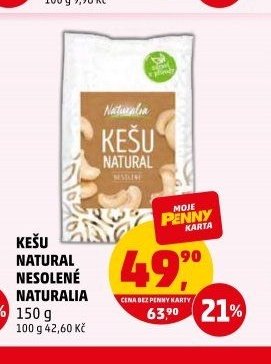 Kešu natural nesolené Naturalia
