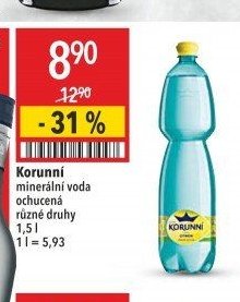 Korunní minerální voda ochucená