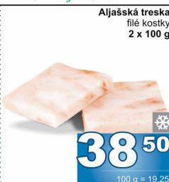 Aljašská treska filé mražená