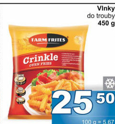 Hranolky vlnky mražené Farm Frites