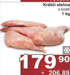 Stehna králičí s kostí mražená