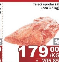 Telecí kýta spodní šál