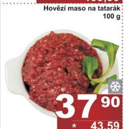 Hovězí maso na tatarský biftek mražené