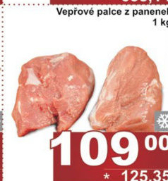 Palce vepřové z panenky mražené
