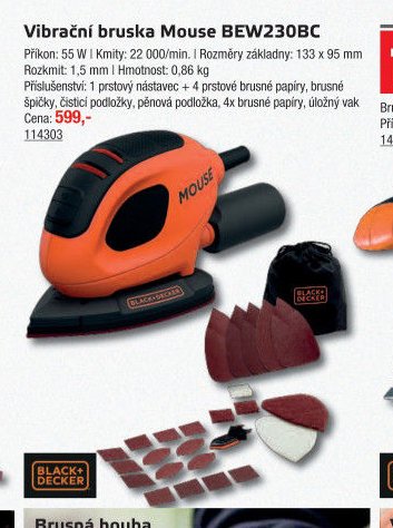 Vibrační bruska Mouse BEW230BC - UNI HOBBY akcniletaky.com