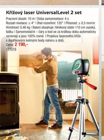 Křížový laser UniversalLevel 2 set - UNI HOBBY akcniletaky.com