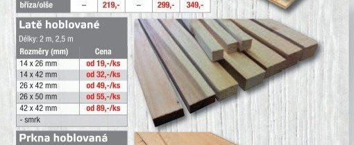 Latě hoblované - UNI HOBBY akcniletaky.com