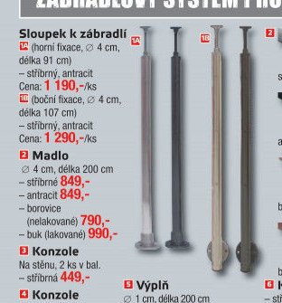 Sloupek k zábradlí - UNI HOBBY akcniletaky.com