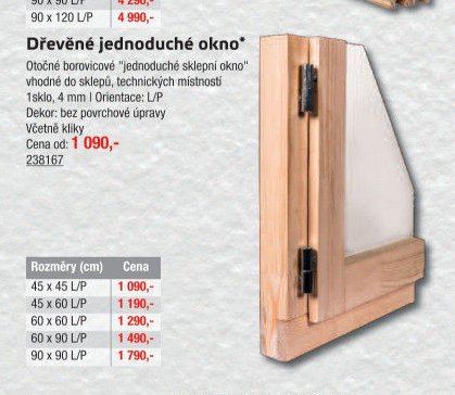 Dřevěné jednoduché okno - UNI HOBBY akcniletaky.com