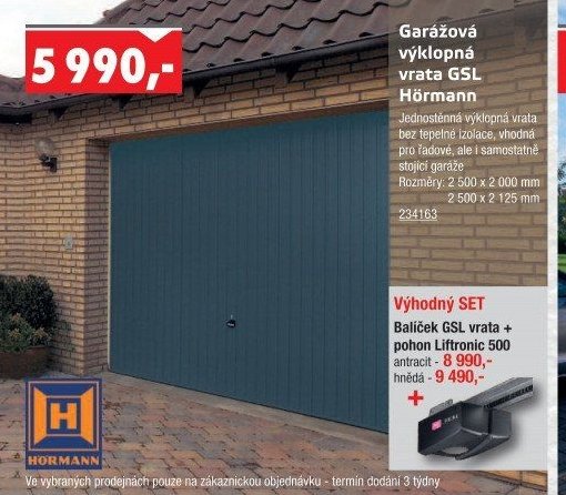 Garážová výklopná vrata GSL Hörmann - UNI HOBBY akcniletaky.com