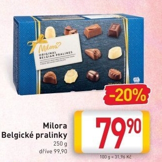 Bonboniéra Pralinky belgické Milora