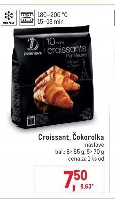 Croissant, Čokorolka máslové