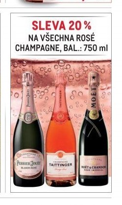 Perrier-Jouët, Taittinger, Moët & Chandon (Rosé)