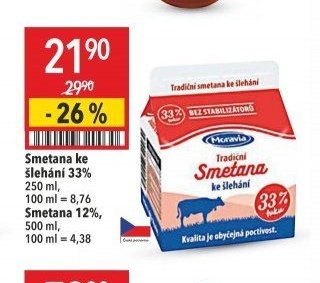 Smetana ke šlehání 33%