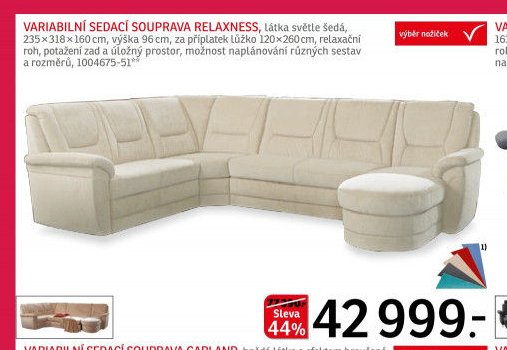 VARIABILNÍ SEDACÍ SOUPRAVA RELAXNESS - ASKO akcniletaky.com