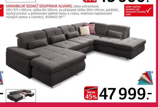 VARIABILNÍ SEDACÍ SOUPRAVA ALVARO - ASKO akcniletaky.com