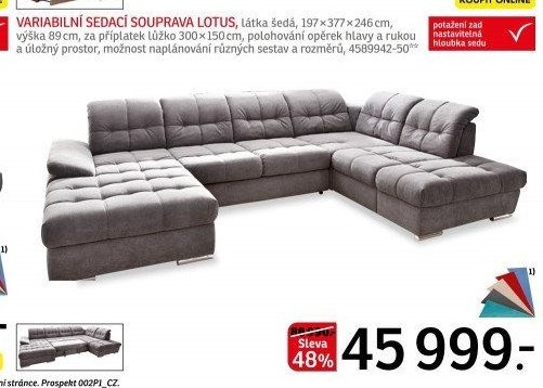 VARIABILNÍ SEDACÍ SOUPRAVA LOTUS - ASKO akcniletaky.com