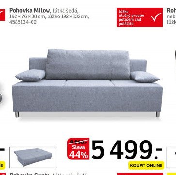 Pohovka Milow, látka šedá - ASKO akcniletaky.com