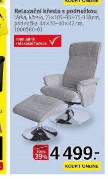 Relaxační křeslo s podnožkou - ASKO akcniletaky.com
