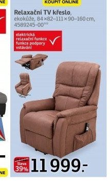 Relaxační TV křeslo, hnědé - ASKO akcniletaky.com