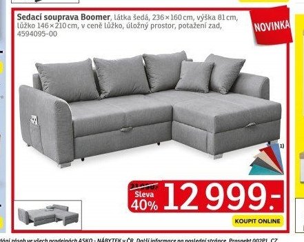 Sedací souprava Boomer - ASKO akcniletaky.com