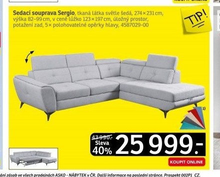 Sedací souprava Sergio - ASKO akcniletaky.com