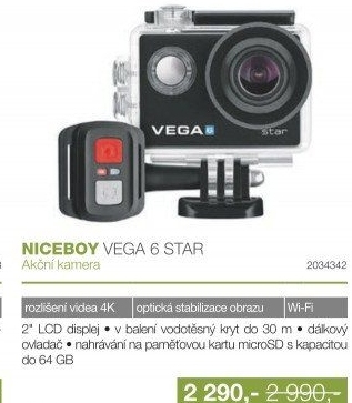 Akční kamera Niceboy VEGA 6 Star