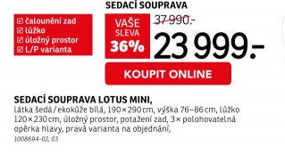 SEDACÍ SOUPRAVA LOTUS MINI - ASKO akcniletaky.com