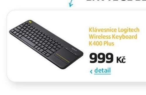 Klávesnice Logitech Wireless Keyboard K400 Plus