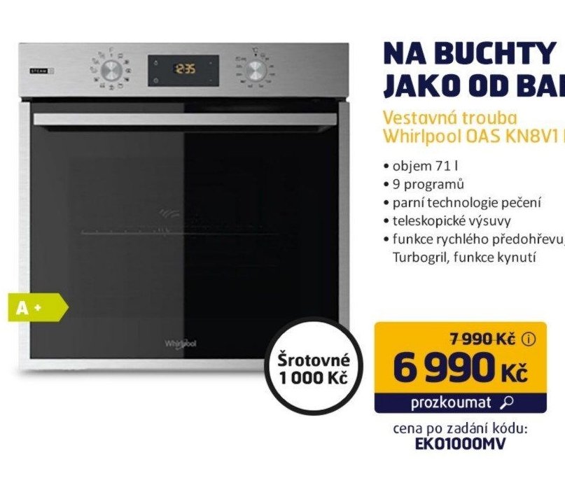 Vestavná trouba Whirlpool OAS KN8V1 IX