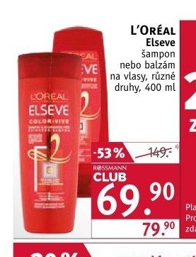 L'ORÉAL Elseve šampon nebo balzám na vlasy, různé druhy, 400 ml