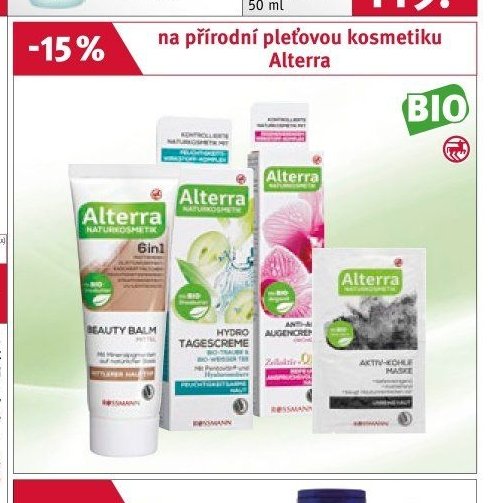 Alterra pleťová kosmetika
