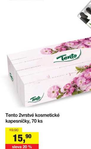 Papírové kapesníčky 2vrstvé Tento - box