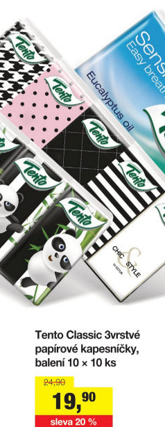 Papírové kapesníčky 3vrstvé Tento
