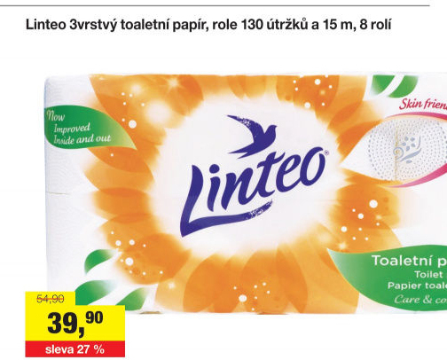 Toaletní papír 3vrstvý Linteo