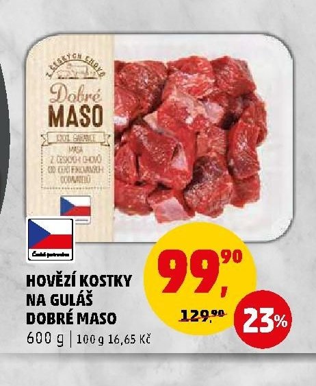HOVĚZÍ KOSTKY NA GULÁŠ DOBRÉ MASO